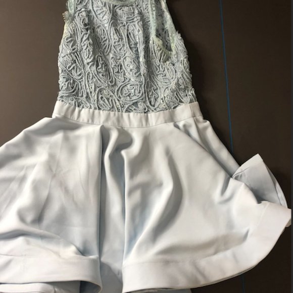 Honey Chelsea Light Blue Fit And Flare Dress - Picture 2 of 2